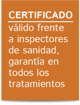 certificado control de plagas